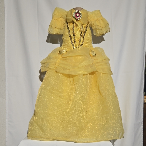 Princess Belle Beauty And The Beast Disney Halloween Costume Size 5/6 Girls - Picture 1 of 10